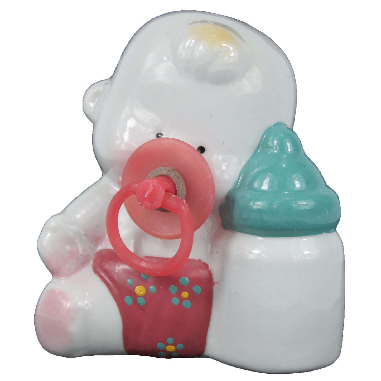 3822 - 4" Pink Baby Bank - Bottle - |22-11|