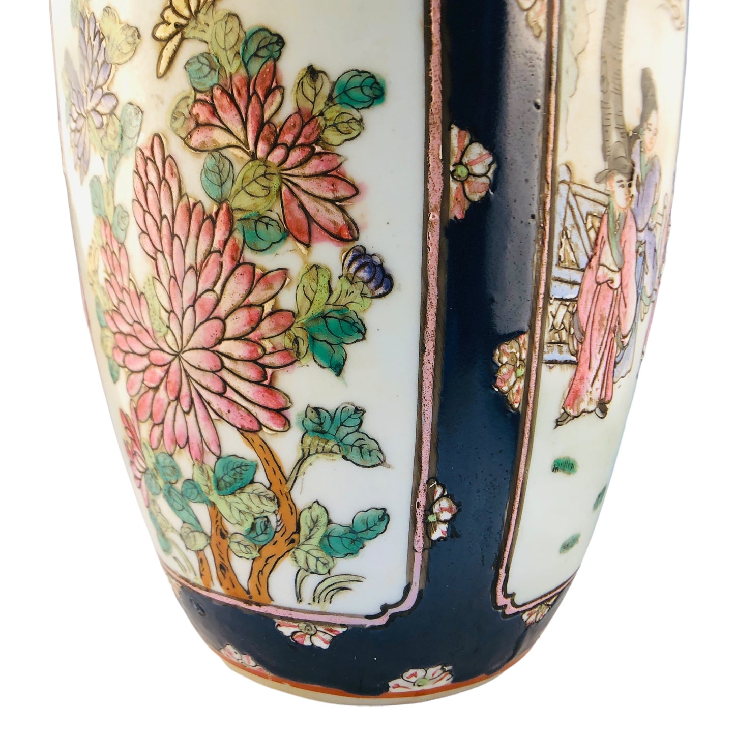 3833 - 12" Vase Flowers and  Birds - |7-9|