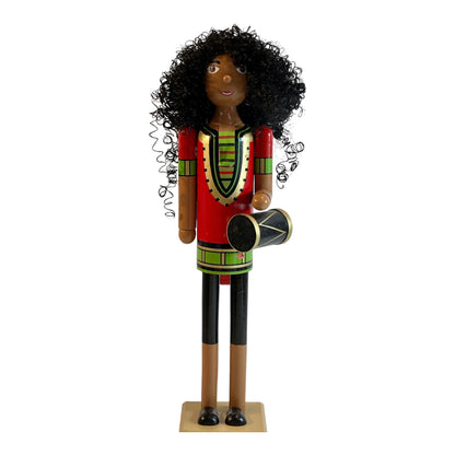 38487 - 16" Peace on Earth African Nutcracker with Festive Holiday Design and Intricate African Artistry |Pod 2-1|