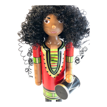 38487 - 16" Peace on Earth African Nutcracker with Festive Holiday Design and Intricate African Artistry |Pod 2-1|