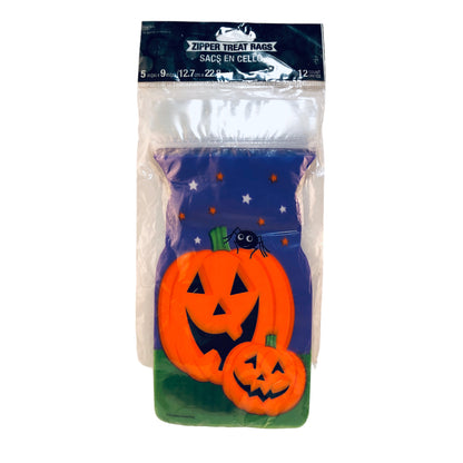 38498 - 12pc Zipper Halloween Treat Bag - |3-19|