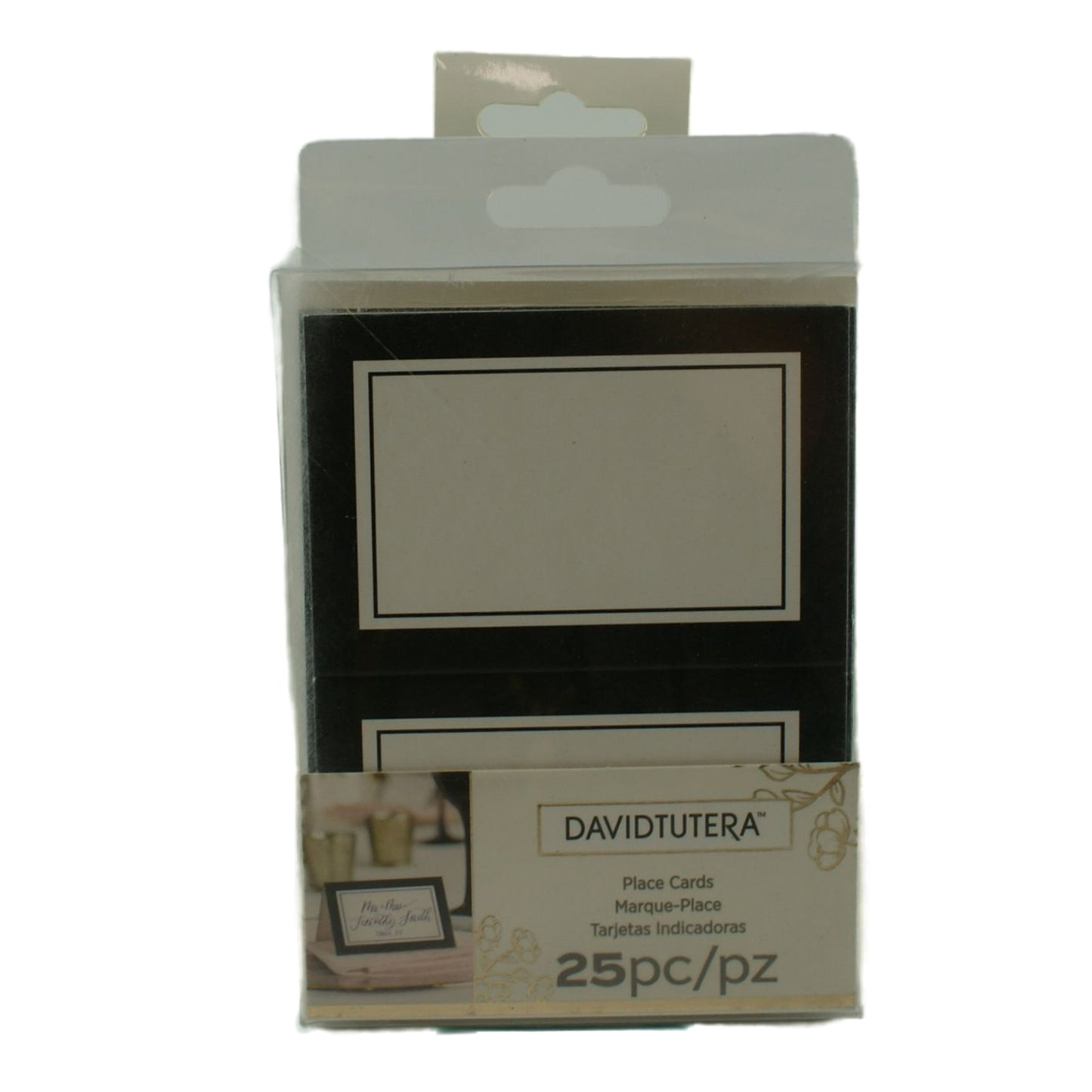 38593 - White/Black Place Cards 25pc 6" |1-32|