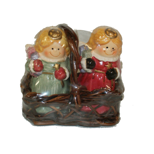 3860 - Angels In Basket Salt & Pepper - [2-23]