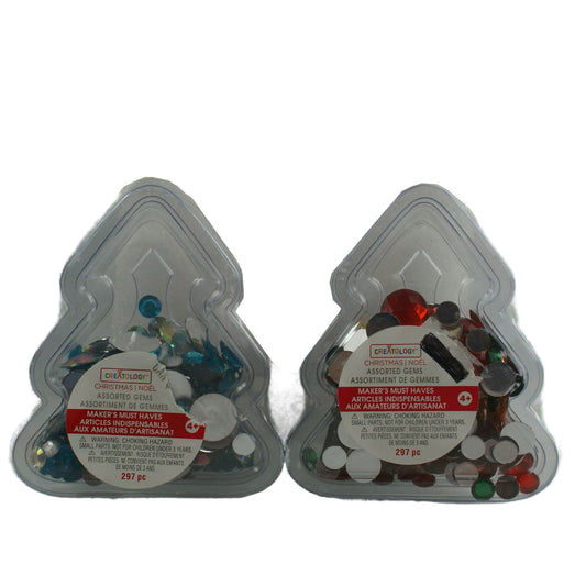 38666 - Set of 2 Red & Blue Assorted Gems, 600 Pieces |2-14|