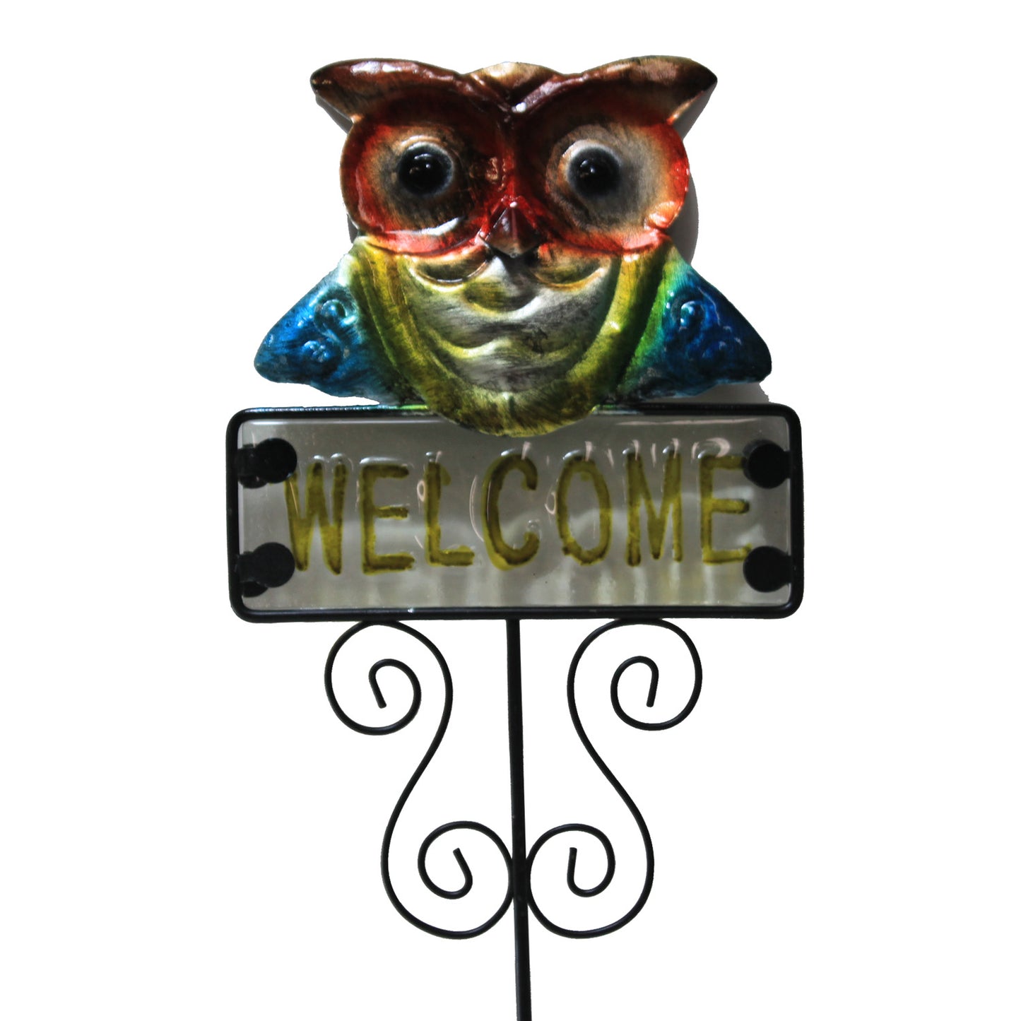 3883 - 12" Owl Welcome Garden Pic - |G-2|