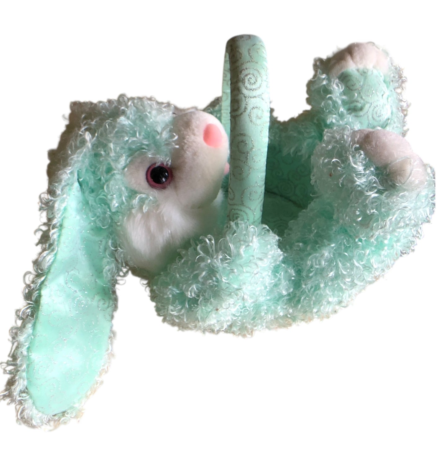 3892 - Plush Green Basket Bunny - |1-28|