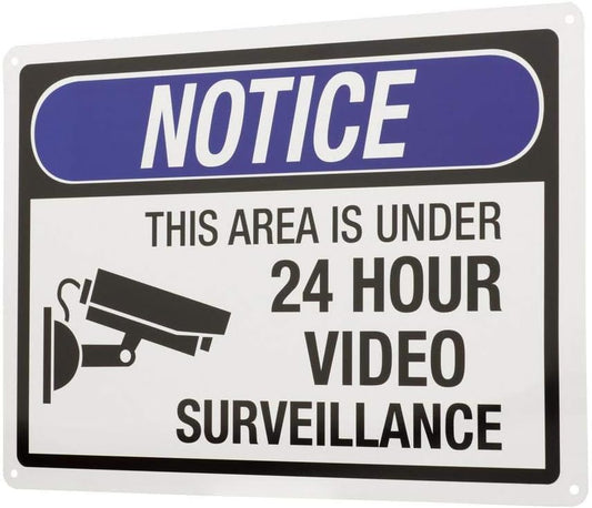 39070 - 24 Hour Video Surveillance Sign - [S-21]