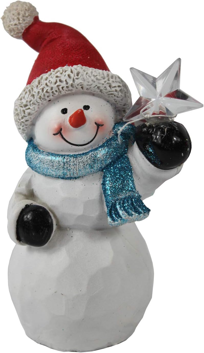 391 - 6" Snowman Holding Light Up Star - |Pod 2-69|