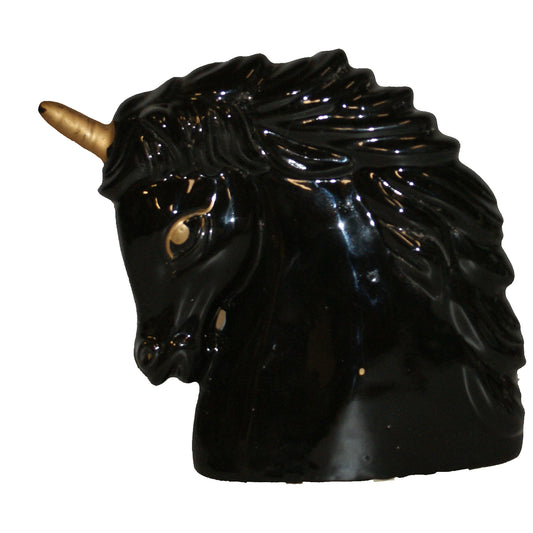 3927 - 6" Black Unicorn Head - |Z-92|