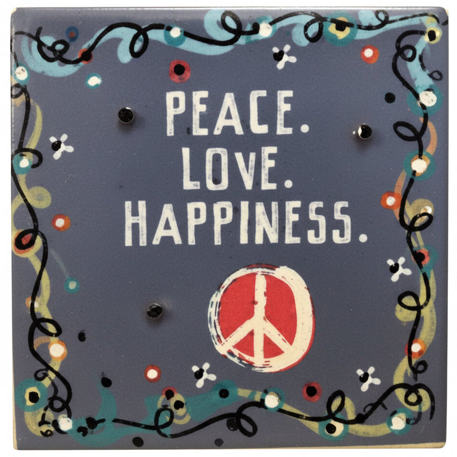 39285 - Peace. Love. Happiness Sign 2" |9-7|