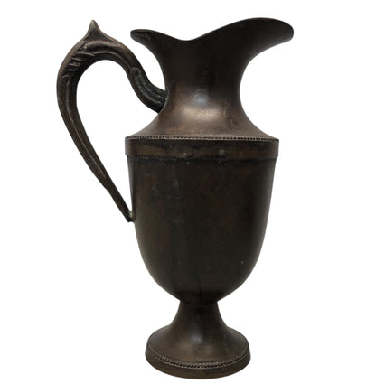 39358 - 8" Vintage Copper Metal Pitcher India - |F-15|