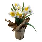 39481 - Stylish 13-Inch Tall Potted Faux Daffodils with Vibrant Colors and Floral Design for Home Decor |BH-|