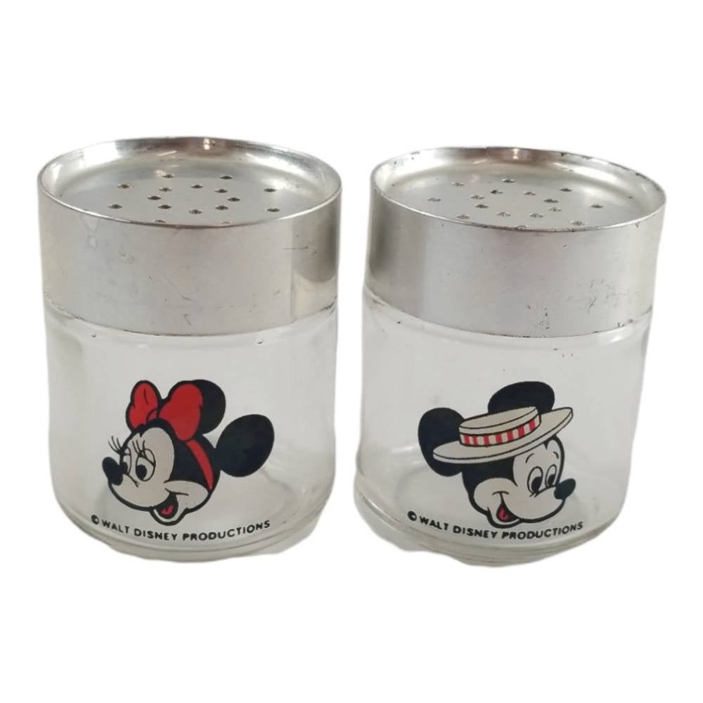 39506  - Mickey & Minnie Glass Salt & Pepper  [4-18]