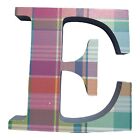 39718 - 6" x 6" Block Letter E Plaid with Playful Patterns for DIY Craft Projects and Home Decor |1-32|