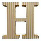 39721 - 6" x 6" Block Letter H Striped Home Decor Piece with Bold Striped Design for Walls and Shelves |1-32|