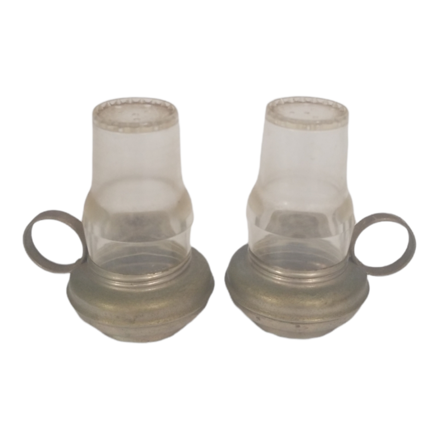 39781 - 1.5" Plastic & Brass Oil Lantern Salt & Pepper Shakers - [4-26]