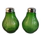 39792 - Beautiful Green Glass Salt and Pepper Shakers with Classic Design |4-26|