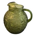 39818 - Vintage Anchor Hocking Lido Milano Avocado Green Ball Serving Pitcher |H-39|