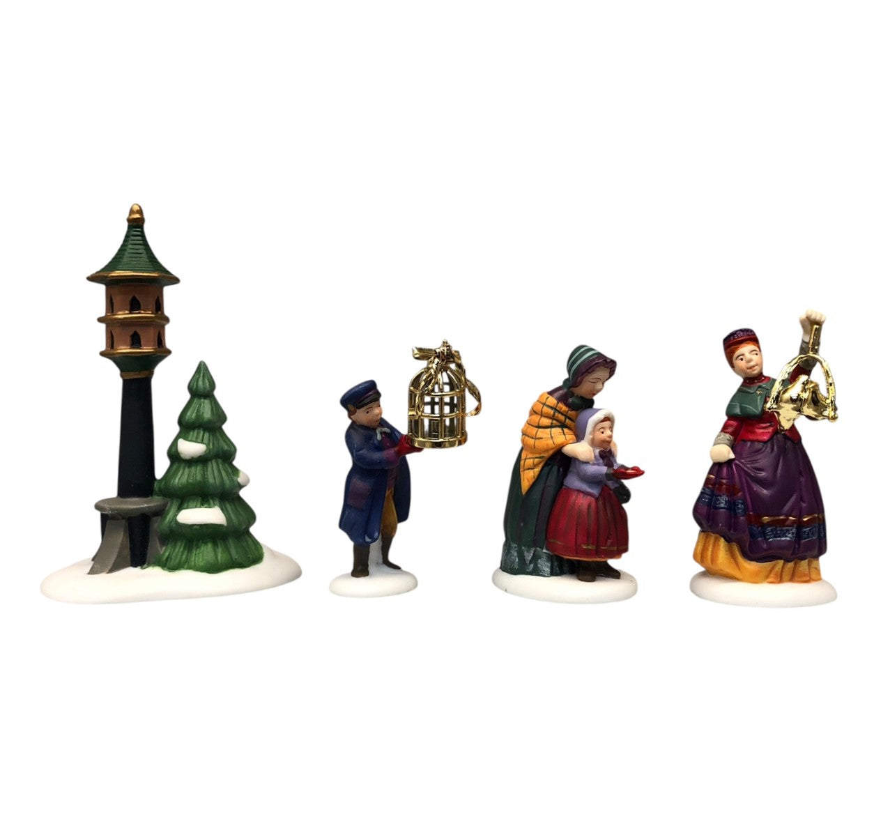 DEPT56 Charming Handpainted Two Turtle Doves Porcelain Holiday Collectible Accessory |CC|