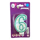 39975 - Pack of 7 Vibrant Number 6 Birthday Candles for Parties and Celebrations |Scents-25|