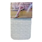 39977 - Girls Lace Tights-White-Size 4-6 - |H-35|