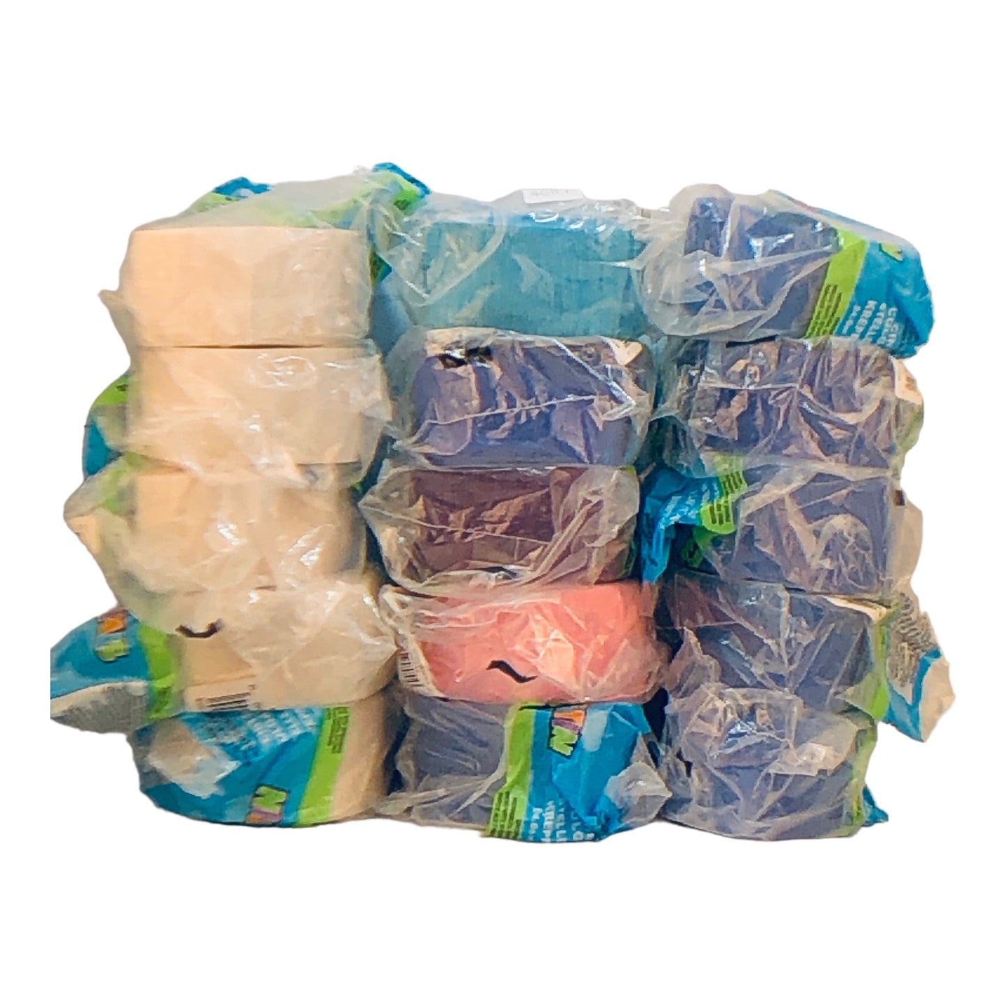 40117 - Crepe Paper Rolls - 16 Rolls - Assorted Colors Royal Blue Turquoise Purple Pastel Pink White |9-7|