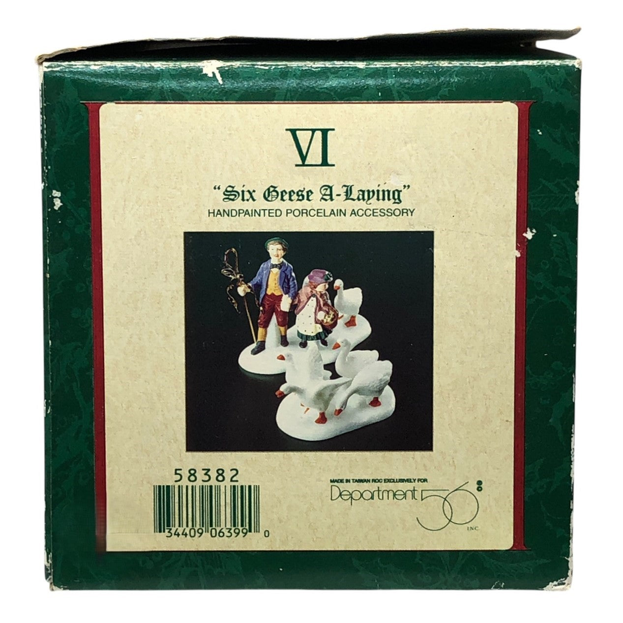 DEPT56 Six Geese A Laying Handpainted Porcelain Christmas Decor Accessory |11/25|