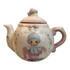 40414 - Precious Moments Girl w/Hearts Potpourri Teapot - |H-26|