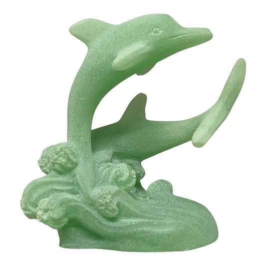 40417 - 2.5" Green Resin Dolphin Opposites Store |Z-76|