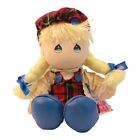 40429 - Precious Moments Doll Plaid Rags Red/Blue - [H-30]