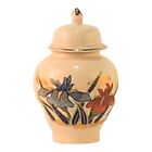 40558 - Elegant 4" Ginger Jar Featuring Iris Design for Interior Decoration |H-57|