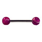40584 - Hot Pink/White Tongue Bar - |Clear-96|