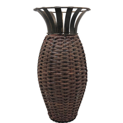 40717 - 15" Wiker and Metal Vase |Z-72|