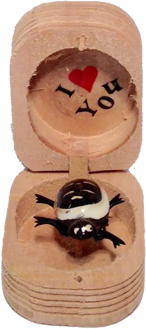 4087 - Brown Dancing Turtle Wood Box - |Z-37|