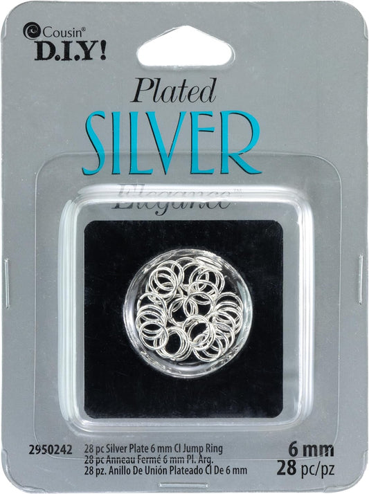 41104 - Silver Plated Jump Rings 26 6mm - [DVD-3]