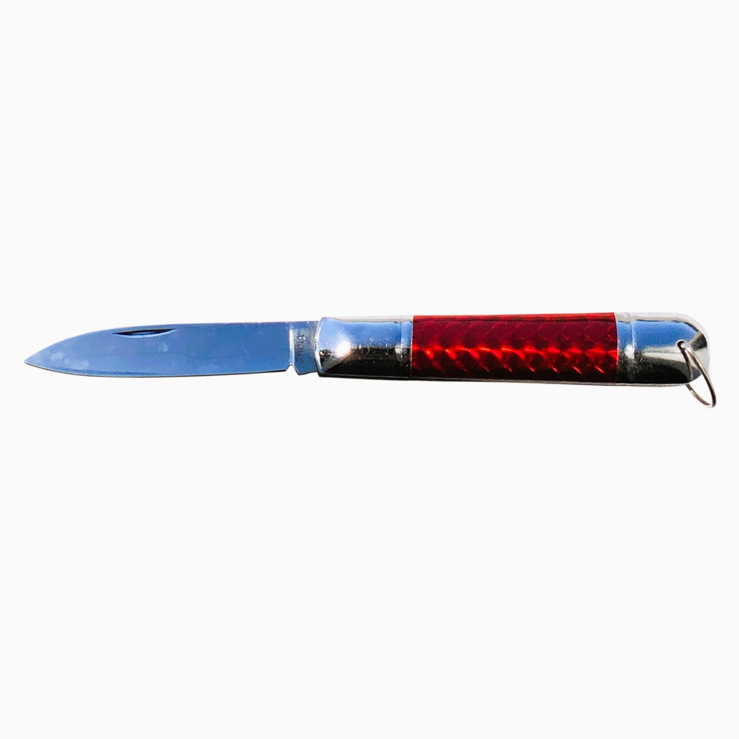 41180 - RED PRISMATIC FOLDING KNIFE 4" |104/STORE|