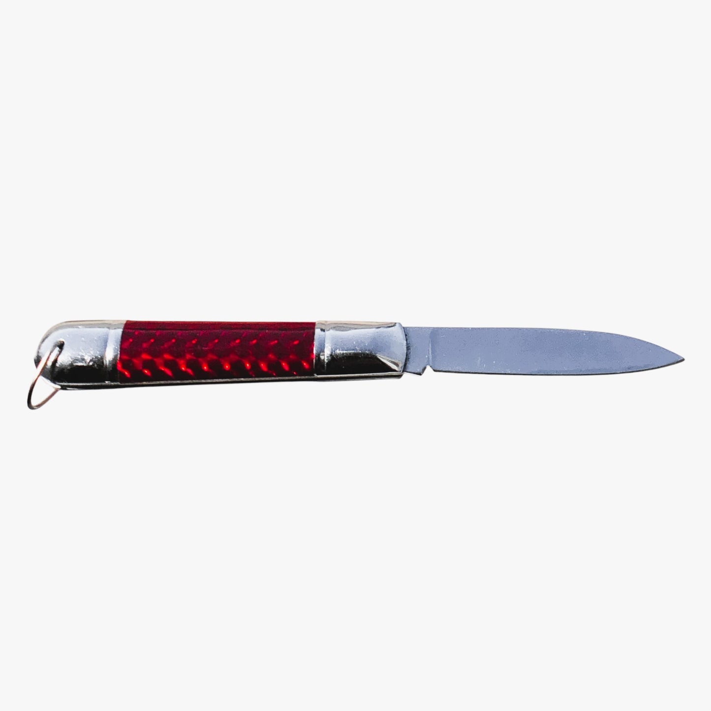 41180 - RED PRISMATIC FOLDING KNIFE 4" |104/STORE|