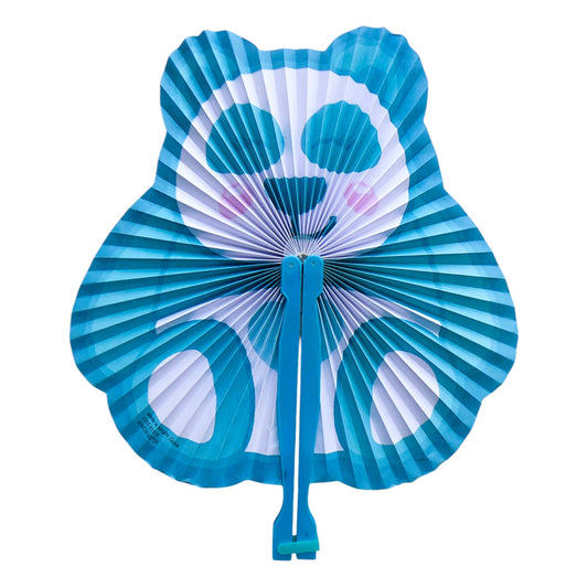 41238 - FOLDING PANDA FAN BLUE - W - 19 CS COOL BEANS