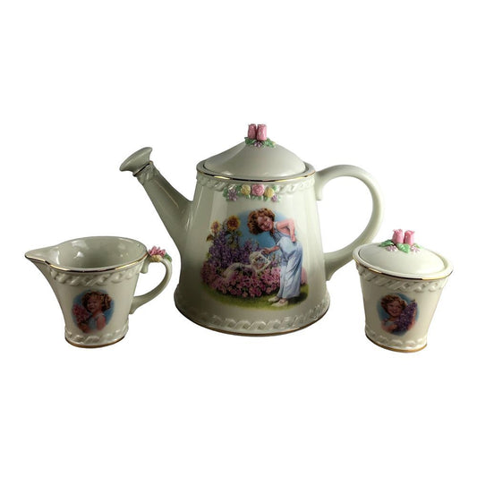 41245 - Danbury Shirley Temple Collectible Tea Set for Kitchen Display and Nostalgic Home Decor |A-8|