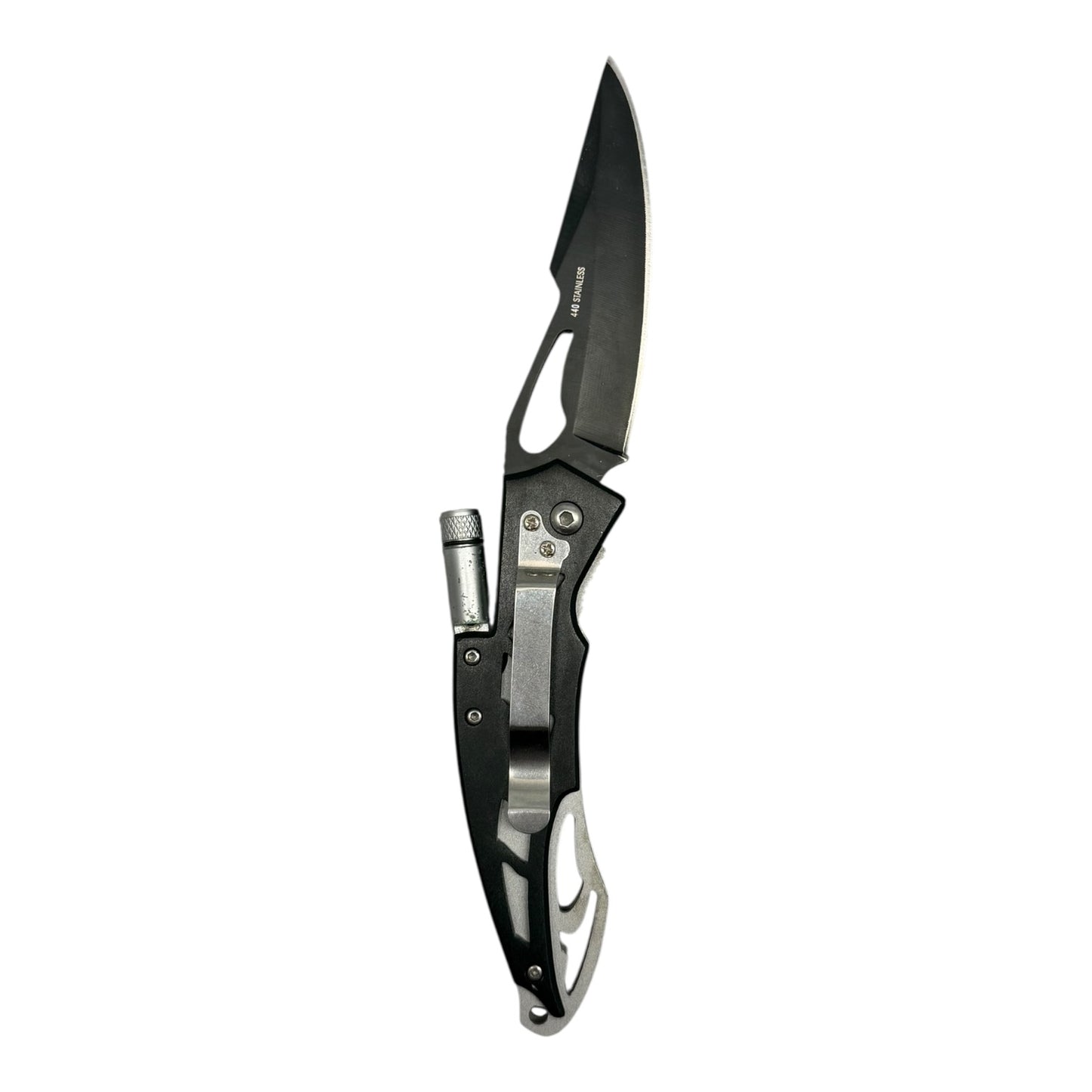 41272 - 8" Black Master Pocket Knife w/ Screw 4.75" Closed |89|