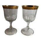 41283 - Pair 5" Gold Trim Wine Glasses - |1-31|