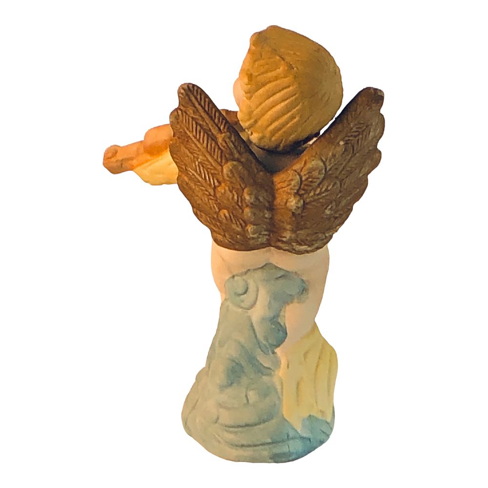 41561 - 7 Inch Blonde Angel With Harp Figurine for Elegant Display and Collection |H-34|
