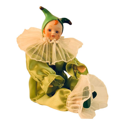 41574 - Detailed 9-Inch Green Clown Figurine Including Sturdy Stand for Collections and Display |1-24|