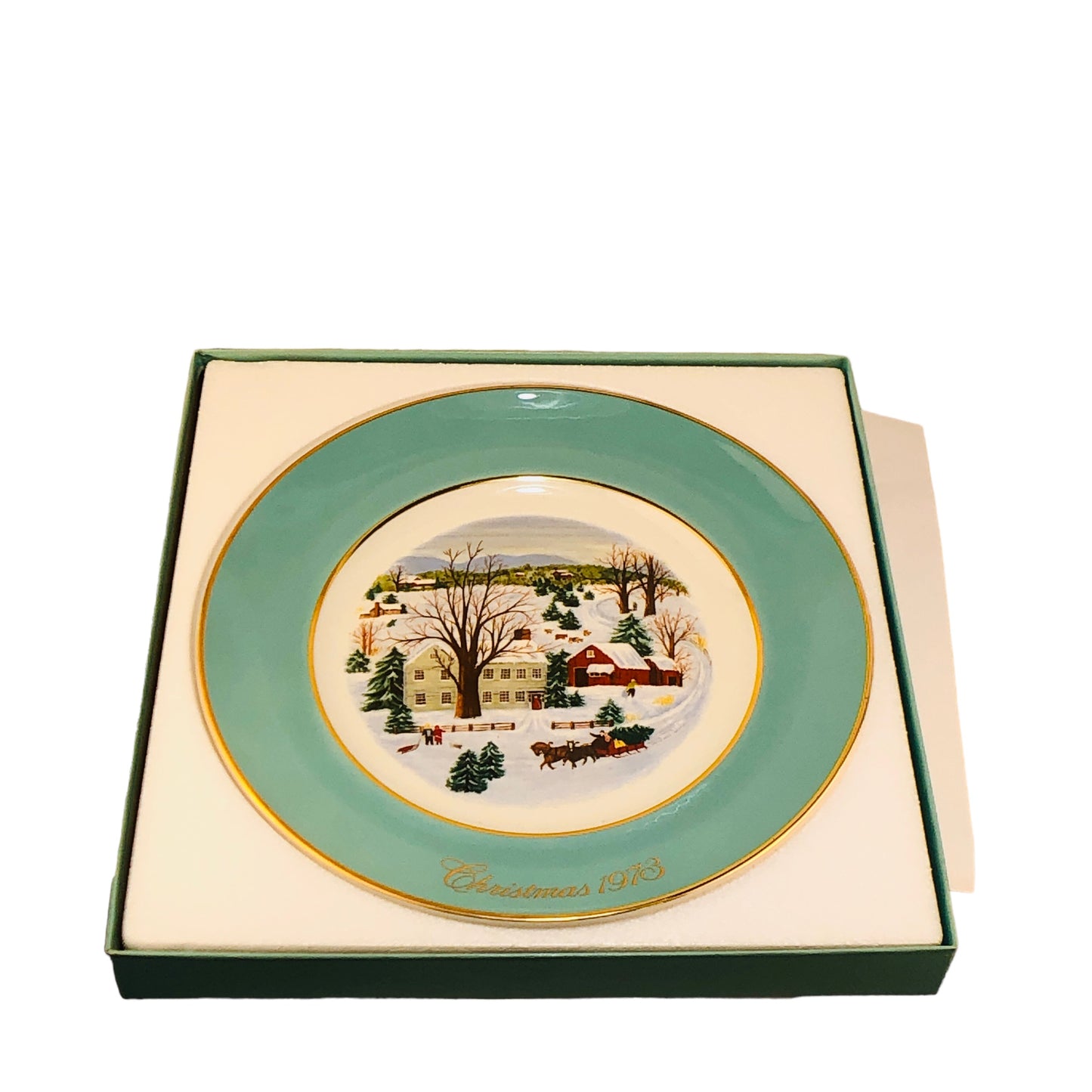 41586 - 10" Avon Christmas Plate 1973 |13-27|