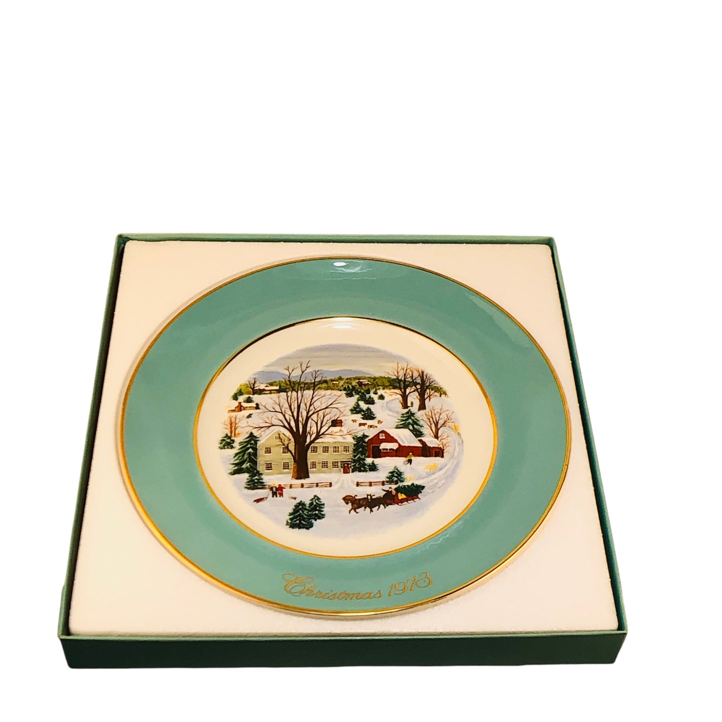 41586 - 10" Avon Christmas Plate 1973 |13-27|
