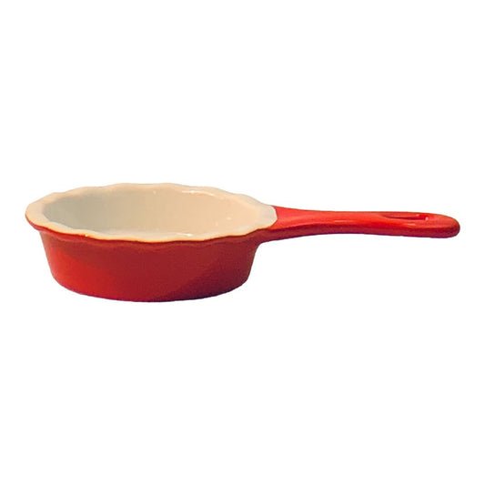 41654 - 5 Inch Red Ceramic Skillet |H-49|