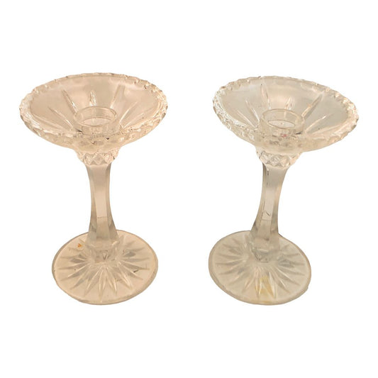 41675 - Elegant 8" Lead Crystal Candle Holders for Home Decor and Fragrance Accessories |GR-62|