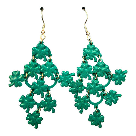41717 - 3" St Patrick Day Earrings - |Clear-109|