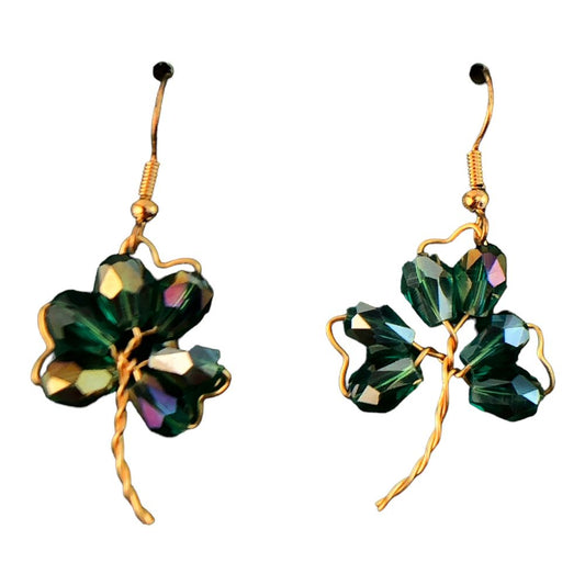 41721 - Shamrock Earrings - |Clear-109|