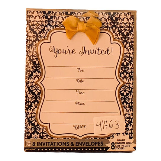 41763 - 6" Eye-Catching Invitations, 8 Piece 3 Pack for Parties and Weddings |R-42|